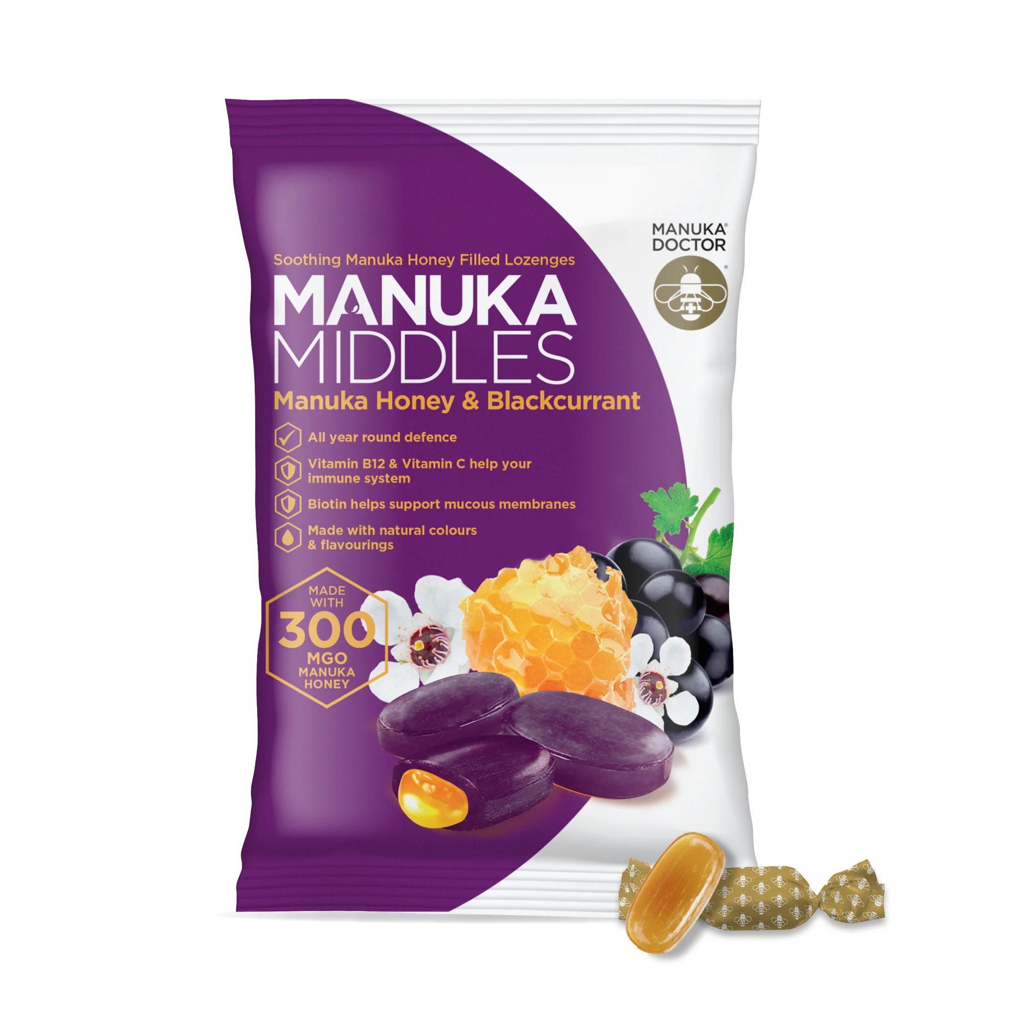 Manuka Middles - Manuka Honey & Blackcurrant