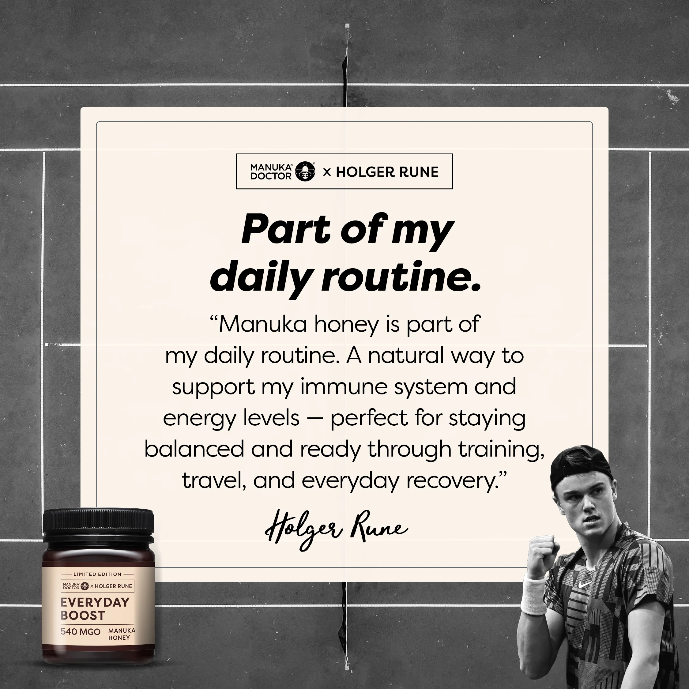 MD x Holger Rune 540 MGO Manuka Honey 250g - Image 4